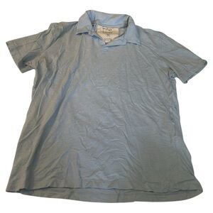 Selected Homme light blue recycled organic cotton polo